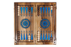 Handmade Walnut Two-Sided Backgammon Set with Epoxy Trees, 60 cm - photo 5