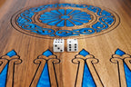 Handmade Walnut Two-Sided Backgammon Set with Epoxy Trees, 60 cm - photo 11