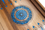 Handmade Walnut Two-Sided Backgammon Set with Epoxy Trees, 60 cm - photo 10
