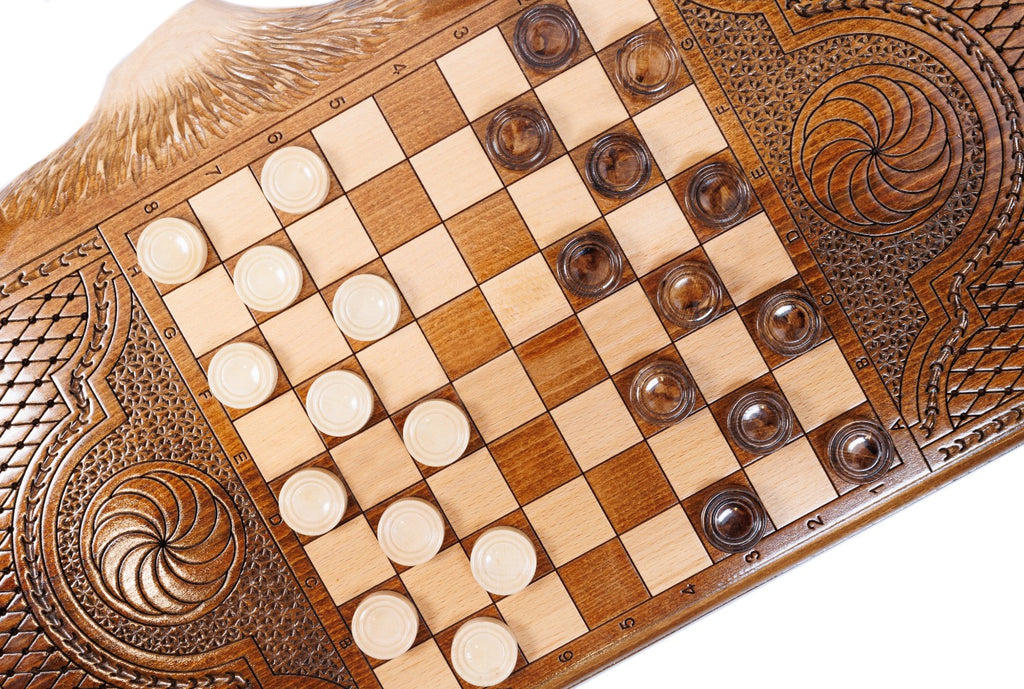Handmade Wooden Backgammon Set with Church of St. Gayane and Ararat Outline, 60 cm - photo 10