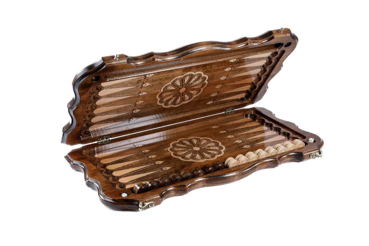 Handmade Wooden Two-Sided Backgammon Set with Armenian Ornament, 60 cm - photo 7