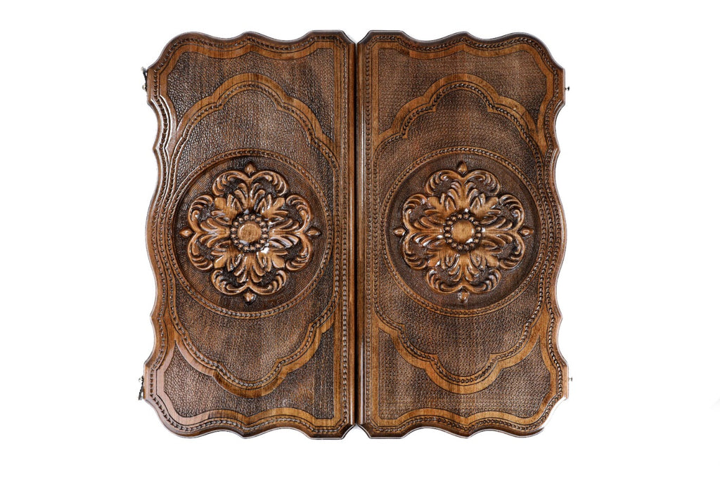 Handmade Wooden Two-Sided Backgammon Set with Armenian Ornament, 60 cm - photo 9
