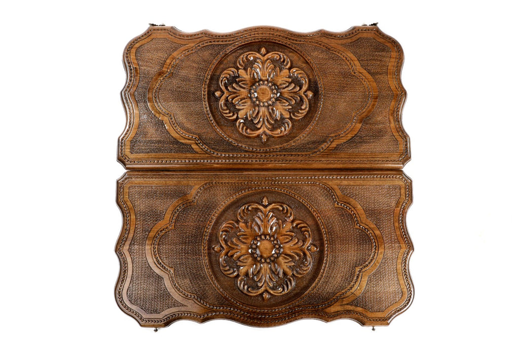 Handmade Wooden Two-Sided Backgammon Set with Armenian Ornament, 60 cm - photo 4