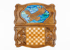 Handmade Wooden Backgammon Set with Eagle, 60 cm - photo 8