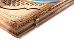Handmade Walnut Backgammon Set with Armenian Coat of Arms, Braid Motifs and Epoxy Resin, 60 cm - photo 10