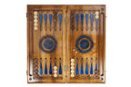 Handmade Walnut Backgammon Set with Deer and Epoxy Resin, 60 cm - photo 11