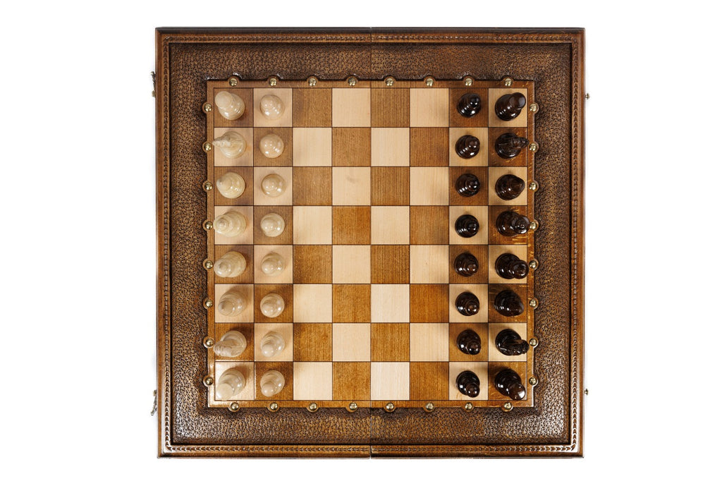 Handmade Wooden Chess and Backgammon Set, Classic Board, 60 cm - photo 6