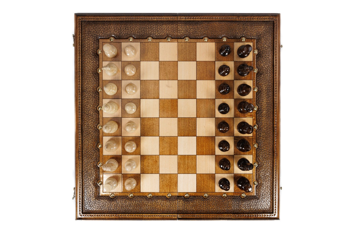 Handmade Wooden Chess and Backgammon Set, Classic Board, 60 cm - photo 6