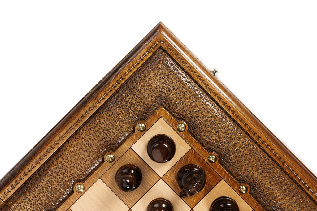 Handmade Wooden Chess and Backgammon Set, Classic Board, 60 cm - photo 9