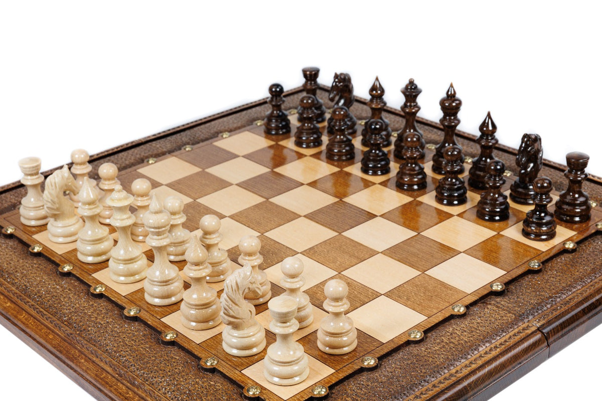 Handmade Wooden Chess and Backgammon Set, Classic Board, 60 cm - photo 2