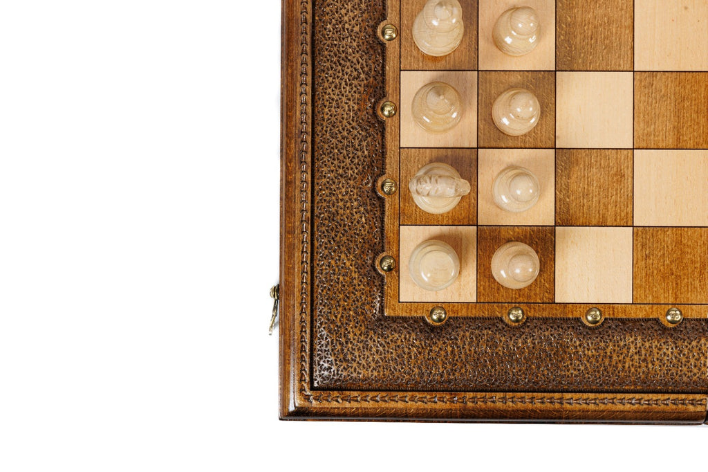 Handmade Wooden Chess and Backgammon Set, Classic Board, 60 cm - photo 12