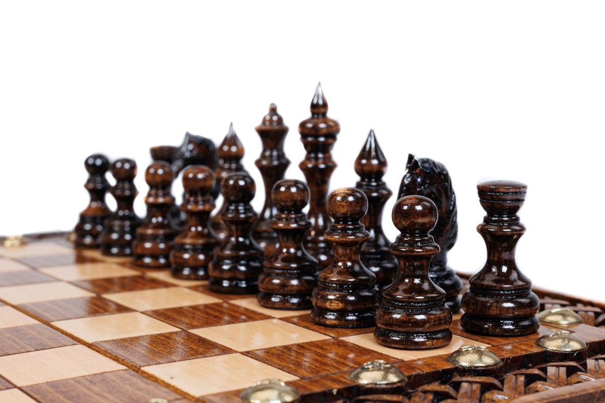 Handmade Wooden Chess and Backgammon Set with Ornamental Braid Pattern and Ararat Outline, 30 cm - photo 8