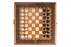 Handmade Wooden Chess and Backgammon Set with Ornamental Braid Pattern and Ararat Outline, 30 cm - photo 7