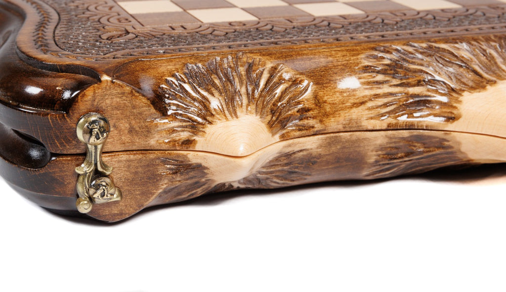 Handmade Wooden Chess and Backgammon Set with Ararat Outline, 30 cm - photo 11