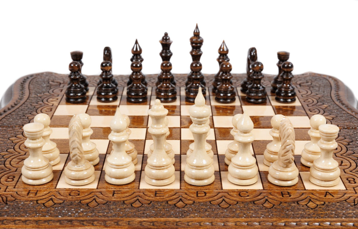 Handmade Wooden Chess and Backgammon Set with Ararat Outline, 30 cm - photo 7