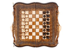 Handmade Wooden Chess and Backgammon Set with Ararat Outline, 30 cm - photo 8