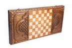 Handmade Wooden Backgammon Set with Pomegranates and Grapes, 60 cm - photo 4