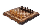 Handmade Wooden Chess and Backgammon Set with Eternity Sign, 40 cm