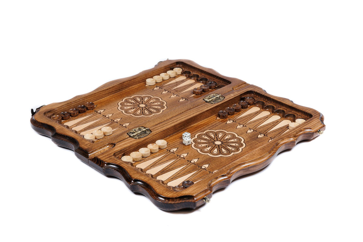 Handmade Wooden Chess and Backgammon Set with Eternity Sign, 40 cm - photo 2