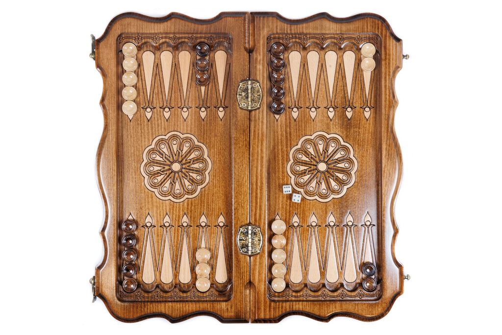 Handmade Wooden Chess and Backgammon Set with Eternity Sign, 40 cm - photo 9