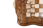 Handmade Walnut Chess and Backgammon Set with Ornamental Braid Pattern and Ararat Outline, 60 cm - photo 11