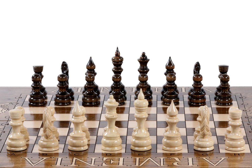 Handmade Wooden Chess and Backgammon Set, Classic Board, 60 cm - photo 5