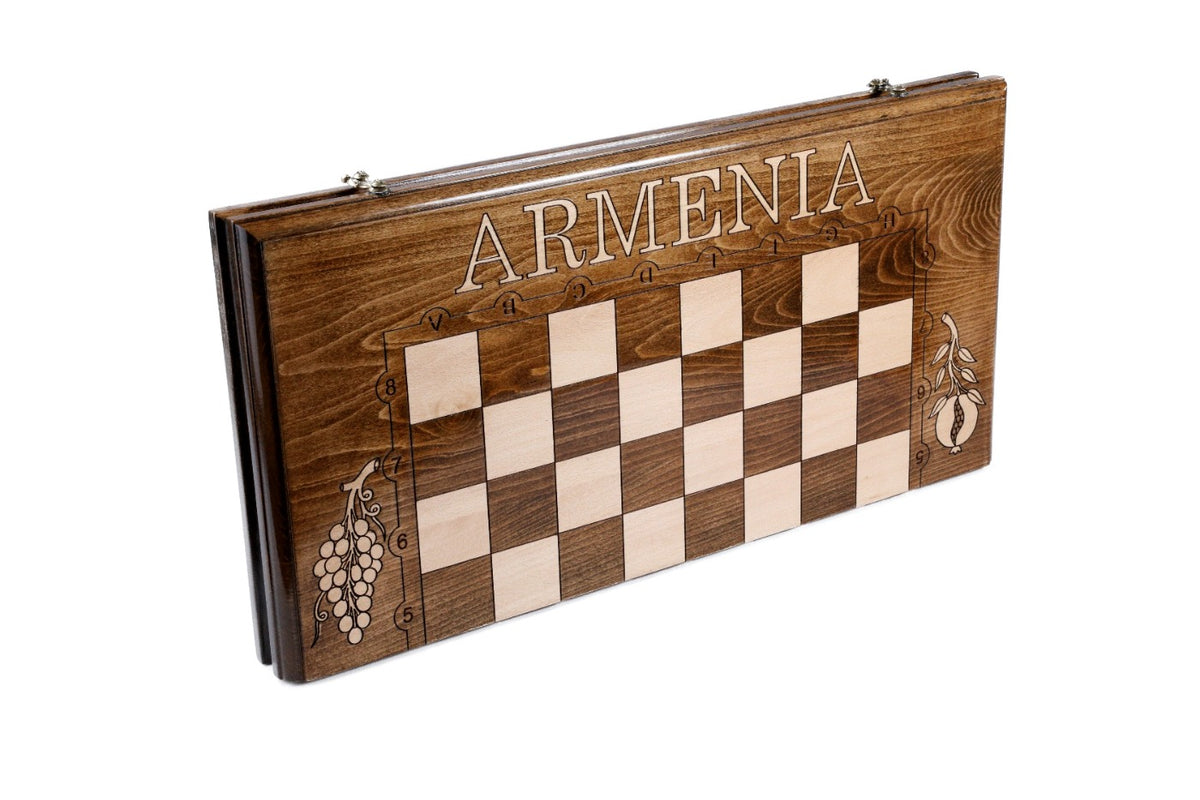 Handmade Wooden Chess and Backgammon Set, Classic Board, 60 cm - photo 4
