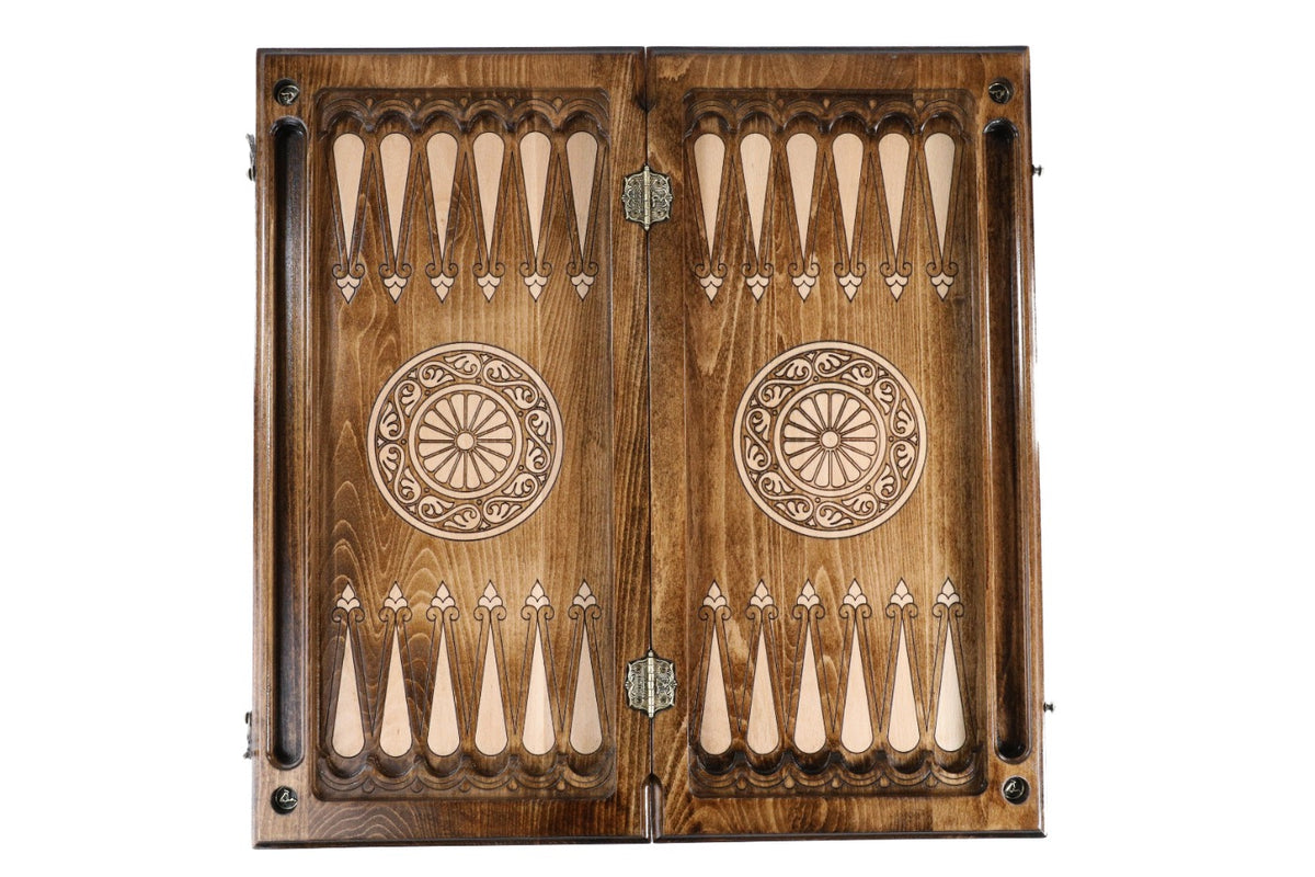 Handmade Wooden Chess and Backgammon Set, Classic Board, 60 cm - photo 9