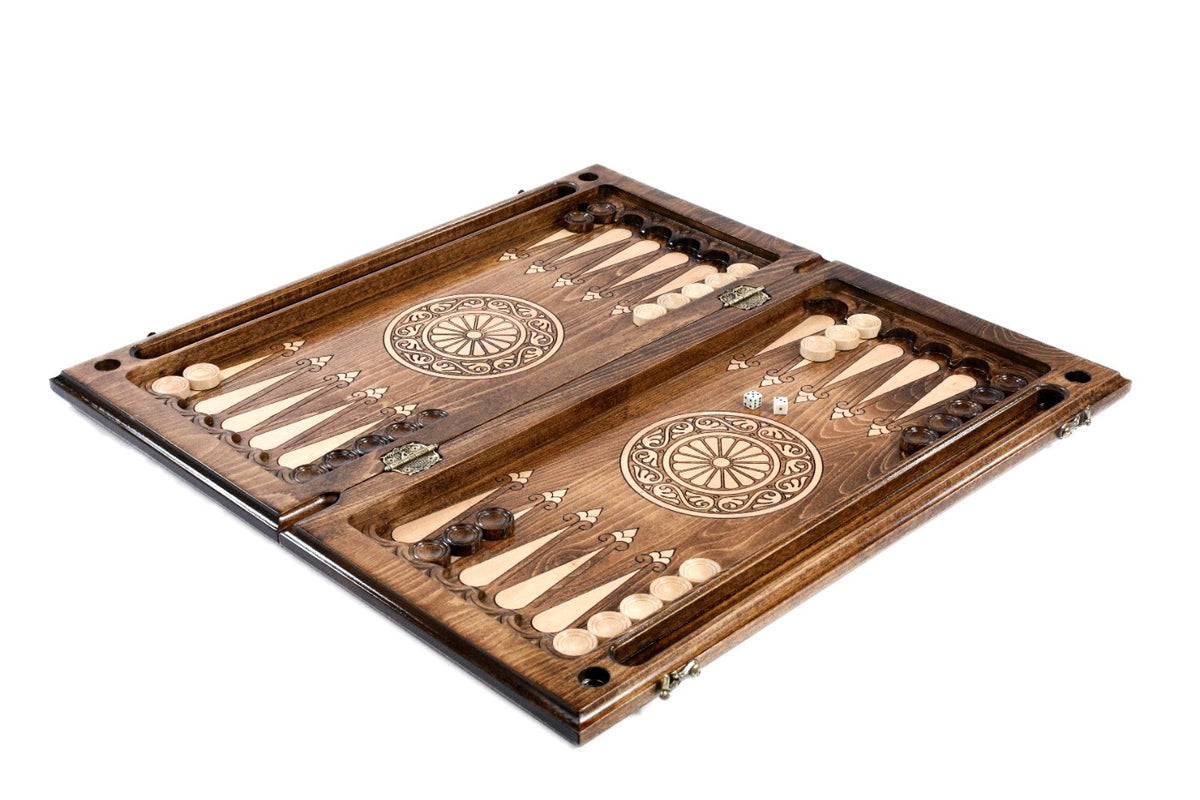 Handmade Wooden Chess and Backgammon Set, Classic Board, 60 cm - photo 3