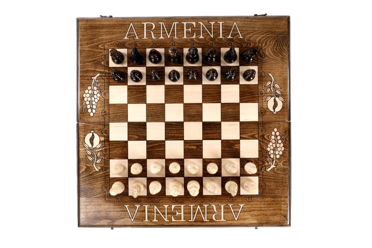 Handmade Wooden Chess and Backgammon Set, Classic Board, 60 cm - photo 7