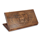 Backgammon Set with Deer, 60 cm – handmade wooden nardi board by Hrachya Ohanyan