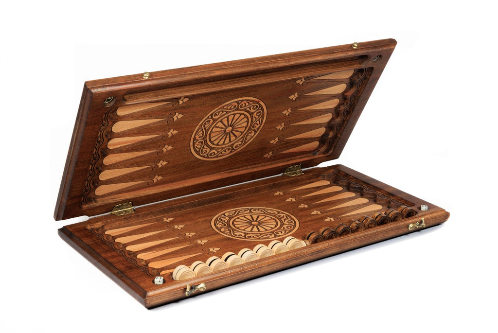 Handmade Wooden Backgammon Set with Deer, 60 cm - photo 5