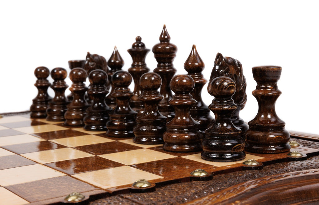 Handmade Wooden Chess Set with Ararat Outline, 50 cm - photo 7