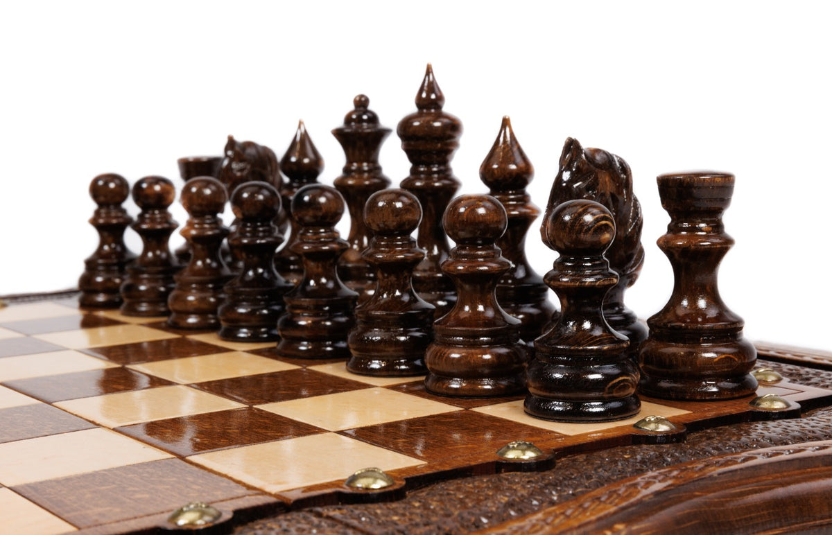 Handmade Wooden Chess Set with Ararat Outline, 50 cm - photo 7