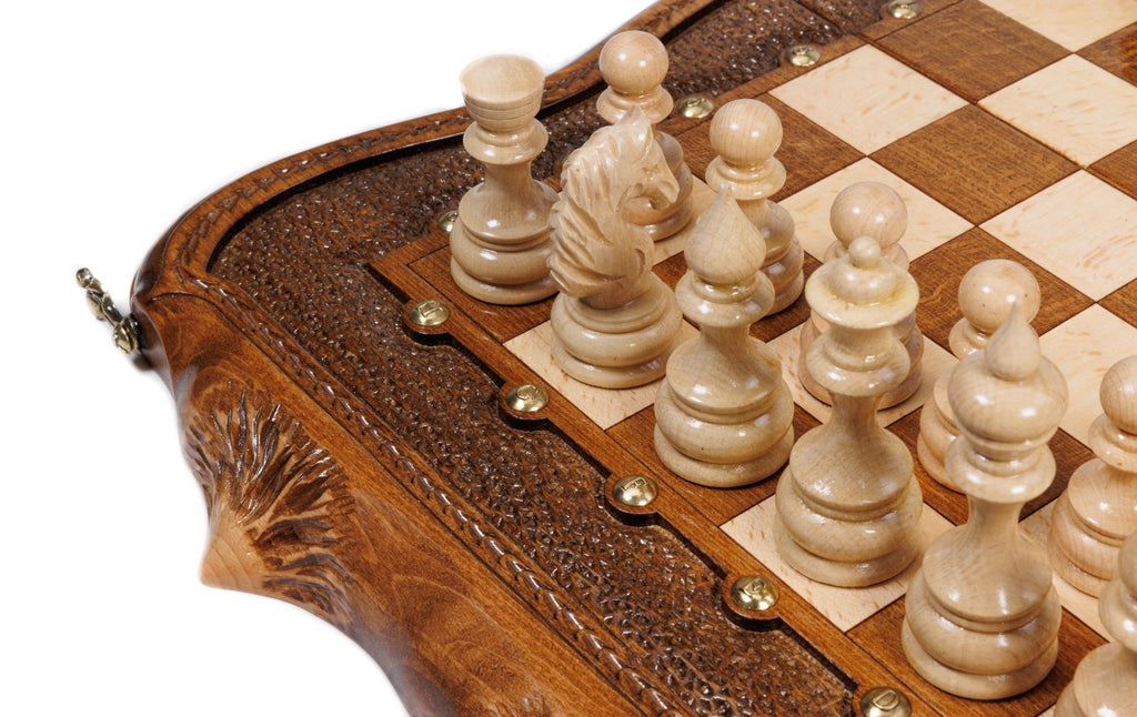Handmade Wooden Chess Set with Ararat Outline, 50 cm - photo 8