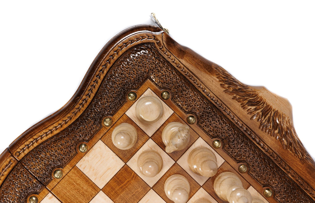 Handmade Wooden Chess Set with Ararat Outline, 50 cm - photo 11