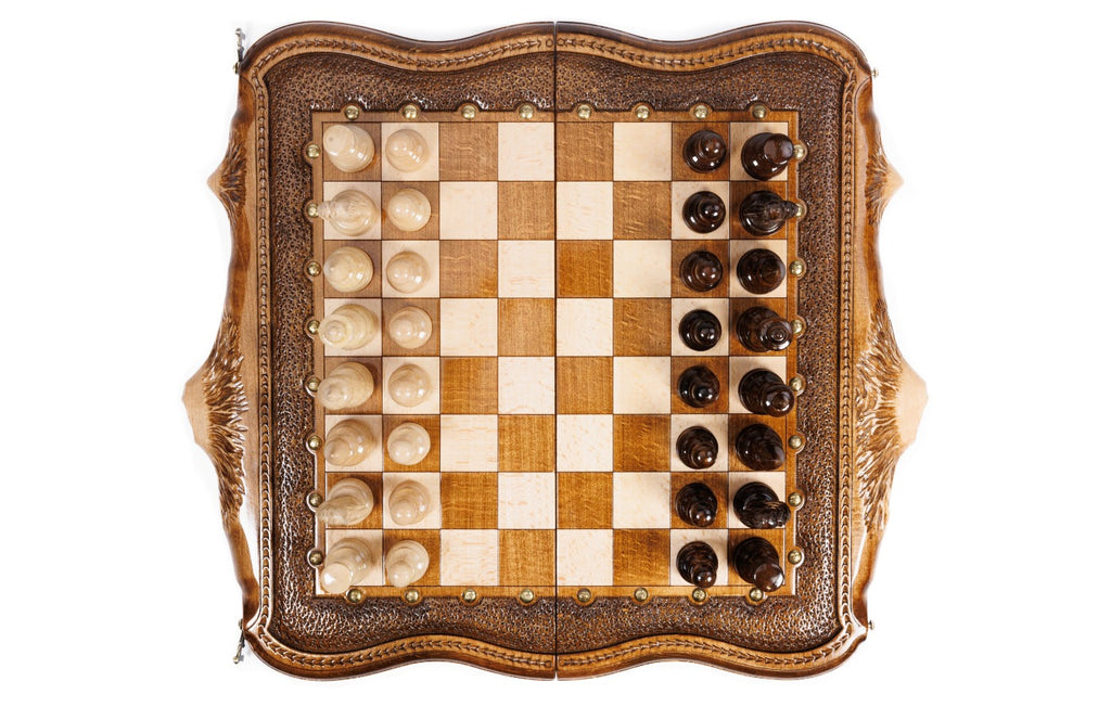 Handmade Wooden Chess Set with Ararat Outline, 50 cm - photo 9