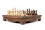 Handmade Wooden Box-Style Chess Set, 35 cm - photo 4
