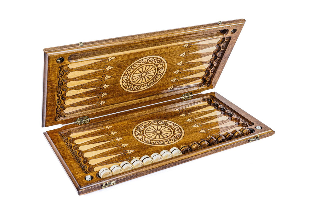 Handmade Wooden Backgammon Set with Pomegranate and Epoxy Resin, 60 cm - photo 9