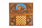 Handmade Wooden Backgammon Set with Pomegranate and Epoxy Resin, 60 cm - photo 6