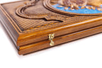 Handmade Wooden Backgammon Set with Pomegranate and Epoxy Resin, 60 cm - photo 11