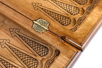 Handmade Walnut Backgammon Set with Eternity Sign, 60 cm - photo 12