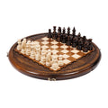 Handmade Wooden Circular Chess Set, 40 cm (Model 21508)
