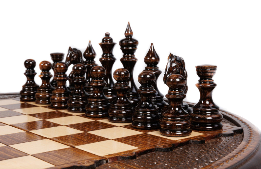 Handmade Wooden Circular Chess Set, 40 cm - photo 7