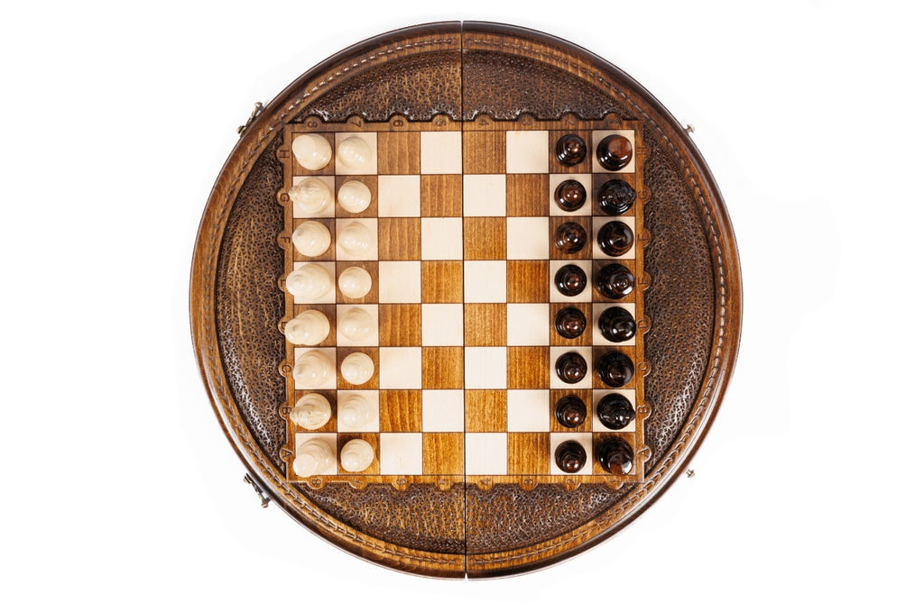 Handmade Wooden Circular Chess Set, 40 cm - photo 8