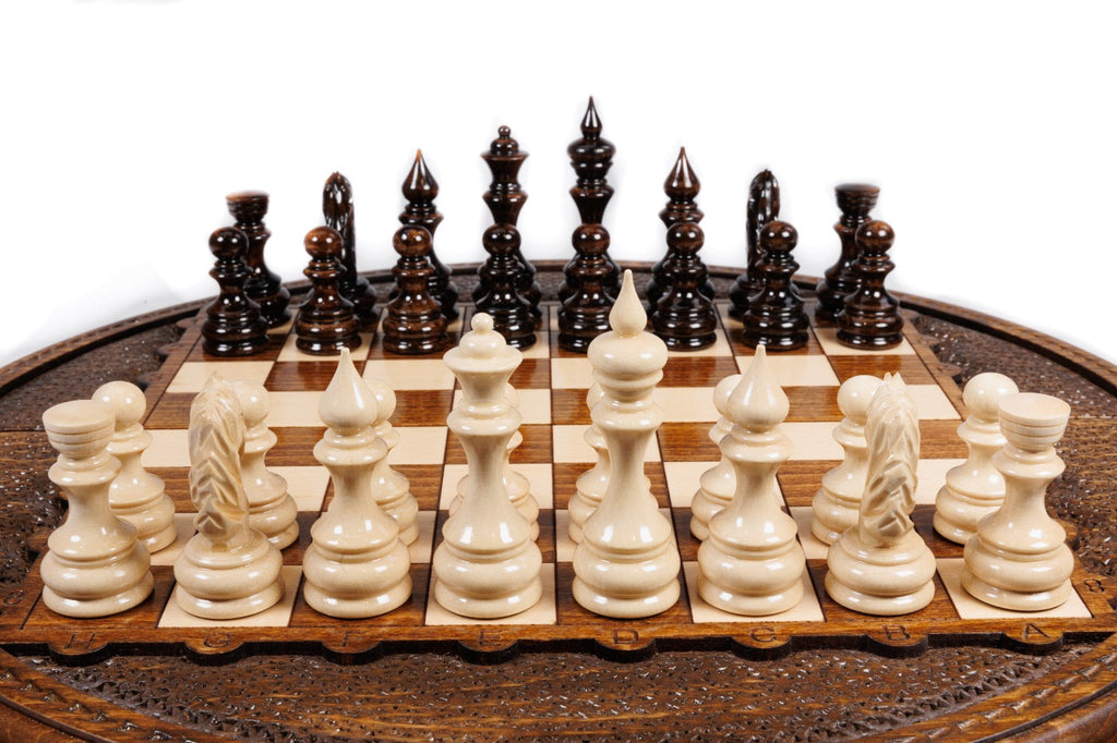 Handmade Wooden Circular Chess Set, 40 cm - photo 6