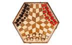 Handmade Wooden Chess Set for Three Players, 50 cm - photo 4