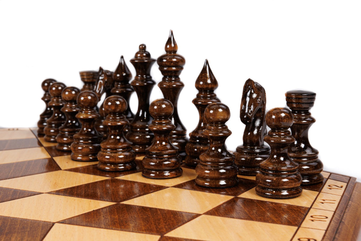 Handmade Wooden Chess Set for Three Players, 50 cm - photo 10