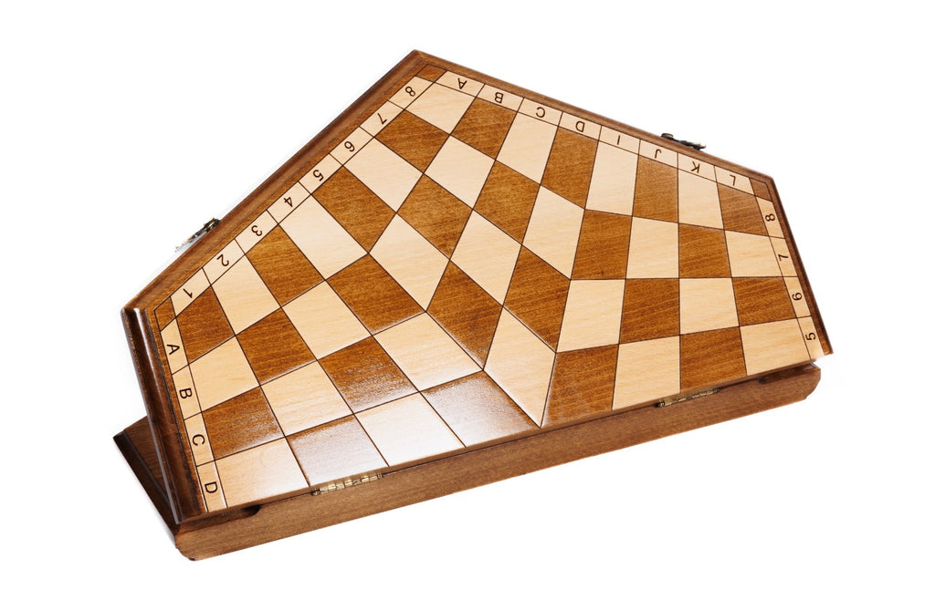 Handmade Wooden Chess Set for Three Players, 50 cm - photo 6