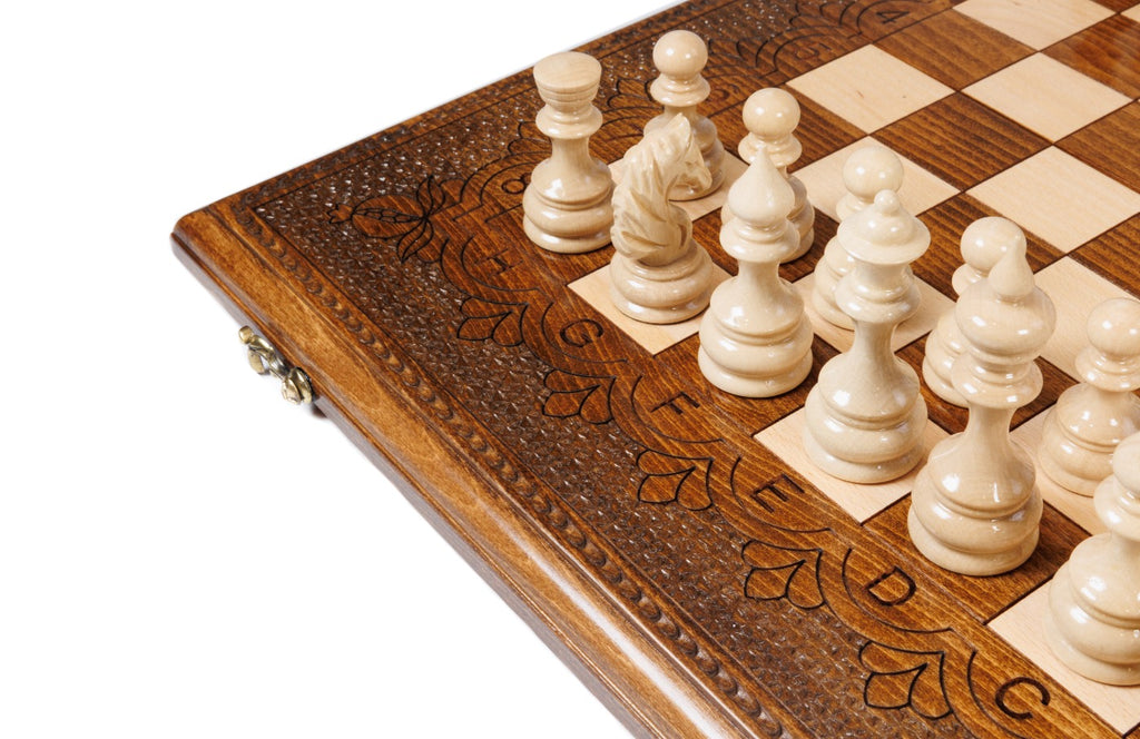 Handmade Wooden Chess Set, Classic Board, 50 cm - photo 8
